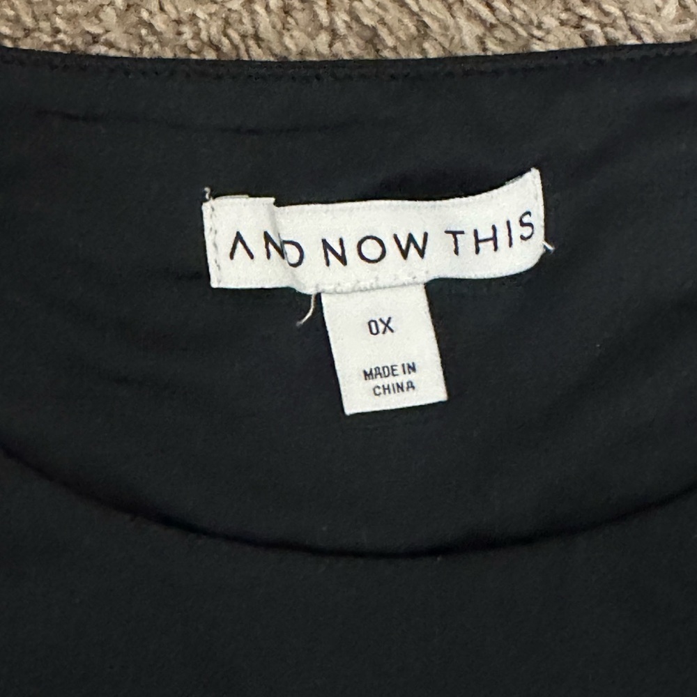 And Now This Black Sleeveless Bodysuit – Size 0X, Scoop Neck, Stretch - Picture 3 of 3